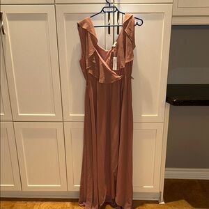 Baltic Born Mauve Ruffle Maxi Dress